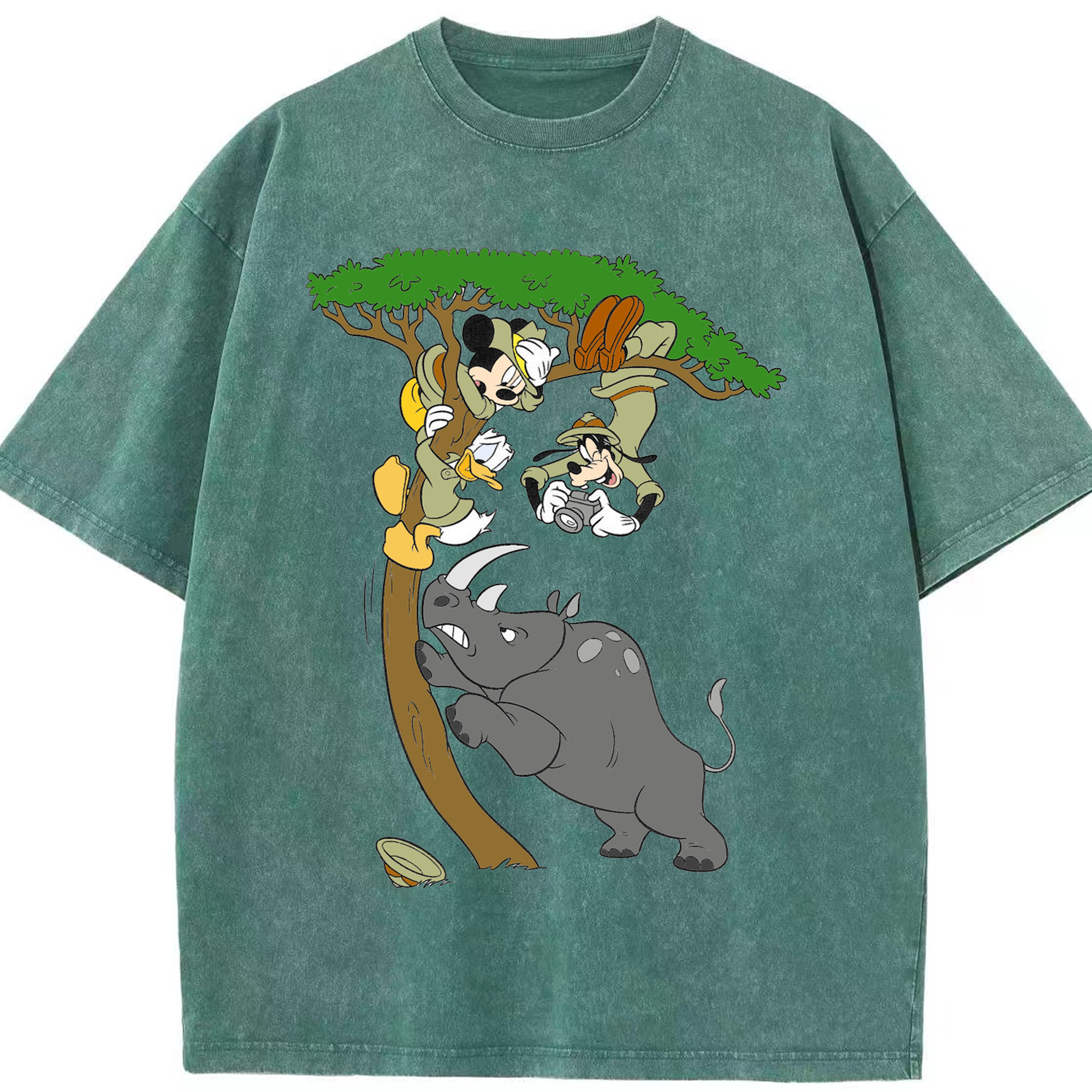（画像用） ミッキーマウス Mickey Mouse 綿100% ヴィンテージ風 半袖Tシャツ（フロントプリント）